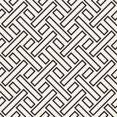 Labirent karışık satırları çağdaş grafik. Vektör sorunsuz siyah-beyaz desen.