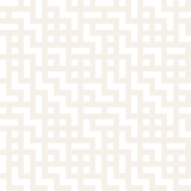 Çağdaş grafik tasarım döşeme düzensiz labirent şekiller. Vektör sorunsuz siyah-beyaz desen