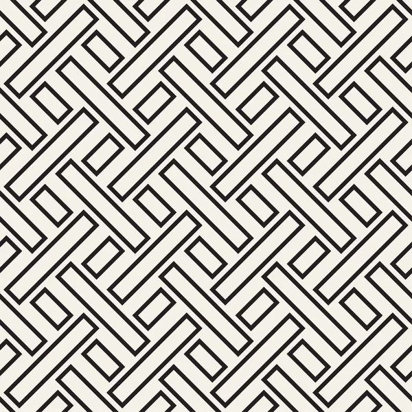 Labyrinth verworrener Linien zeitgenössische Grafik. Vektor nahtloses Schwarz-Weiß-Muster. — Stockvektor