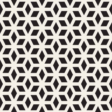 Küp kılavuz döşeme sonsuz şık doku. Vektör sorunsuz siyah-beyaz desen