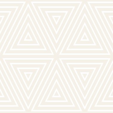 Şık minimalist üçgen şekil çizgileri kılavuz. Vektör sorunsuz siyah-beyaz desen.