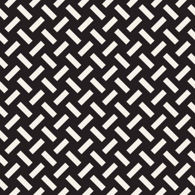 Trendy tek renkli dimi örgü. Vektör sorunsuz siyah-beyaz desen.