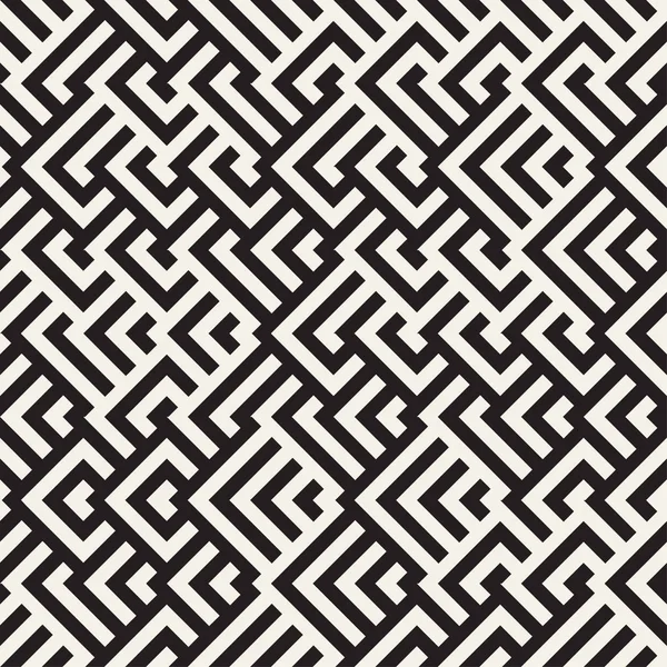 Labirent karışık satırları çağdaş grafik. Vektör sorunsuz siyah-beyaz desen.