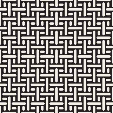 Trendy tek renkli dimi örgü. Vektör sorunsuz siyah-beyaz desen.