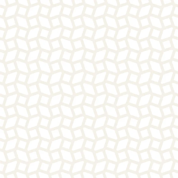 Subtle Ornament With Striped Rhombuses. Vector Seamless Monochrome Pattern — Stock Vector