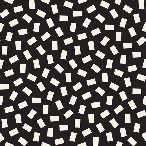 Geometrische verspreide vormen. Vector naadloze Black and White Pattern — Stockvector