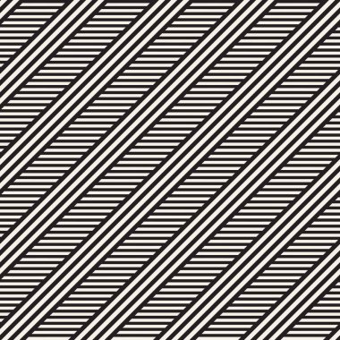 Elle çizilmiş stil soyut seamless modeli siyah beyaz. Retro serbest çentikli çizgiler doku.