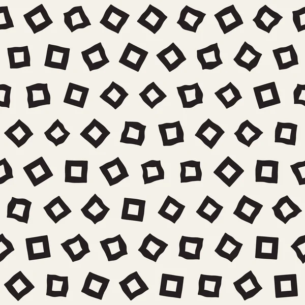 Stylish Doodle Scattered Shapes. Padrão de mão livre preto e branco sem costura vetorial — Vetor de Stock