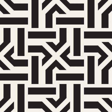 Geometrik yinelenen döşeme çizgili. Vektör Dikişsiz tek renkli desen