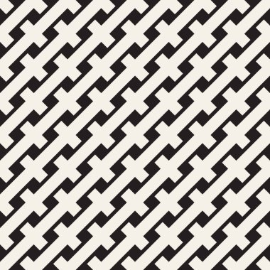 Seamless Modeli Örgü. Şık Yinelenen doku. Siyah ve beyaz geometrik vektör çizim.