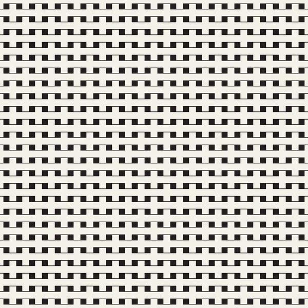 Weave Seamless Pattern. Memantul Lattice Stripes dari Lattice. Ilustrasi Vektor Geometrik Hitam dan Putih . - Stok Vektor