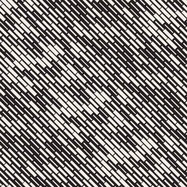Vektör sorunsuz siyah ve beyaz düzensiz çizgi dikdörtgen ızgara desen. Trendy tek renkli doku.