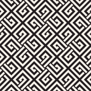 Geometrik yinelenen döşeme çizgili. Vektör Dikişsiz tek renkli desen