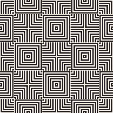 Geometrik yinelenen döşeme çizgili. Vektör Dikişsiz tek renkli desen