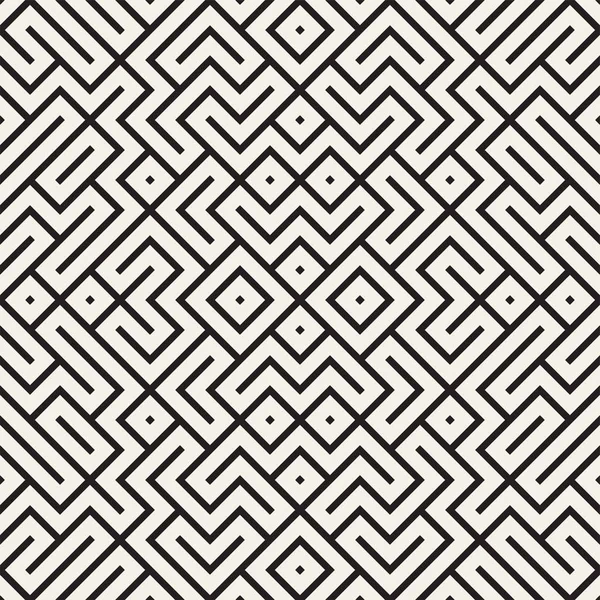 Геометрический этнический фон с симметричной решеткой линий. Абстрактный векторный бесшовный шаблон . — стоковый вектор