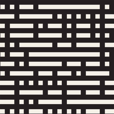 Çağdaş grafik tasarım döşeme düzensiz labirent şekiller. Vektör sorunsuz siyah-beyaz desen