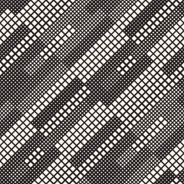Modern şık noktalı resim doku rastgele boyut kareler ile. Vektör Seamless Modeli.