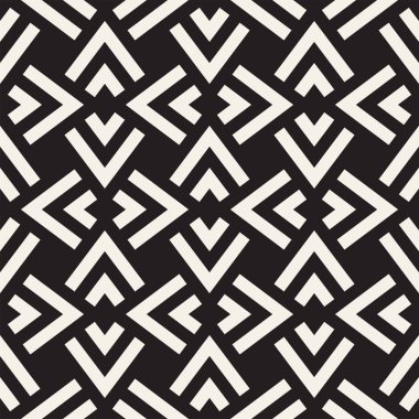 Geometrik süsleme ile çizgili edikula. Vektör Dikişsiz tek renkli desen