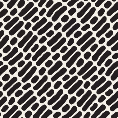 Arka arka plan ile yuvarlak fırça darbeleri. Doodle vektör Seamless Modeli.