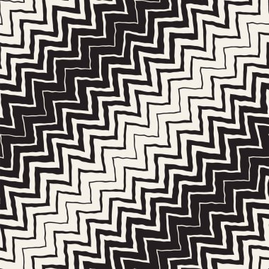 Sorunsuz dalgalı el çekilmiş çizgili desen. Yinelenen vektör doku.