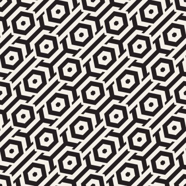 Vektör Seamless modeli. Yinelenen kafes arka plan. Doğrusal kılavuz çizgili altıgen elemanları.