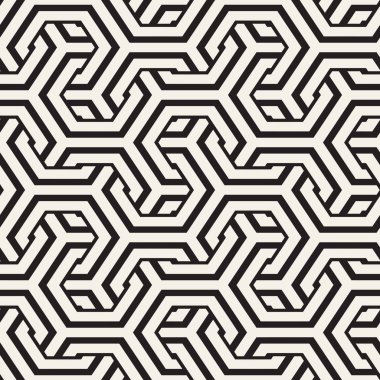 Vektör satırları desen titreşim sorunsuz. Altıgen kafes ile geometrik arka plan yinelenen.