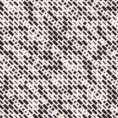 Vektör sorunsuz siyah ve beyaz düzensiz çizgi dikdörtgen ızgara desen. Geometrik arka plan tasarlamak