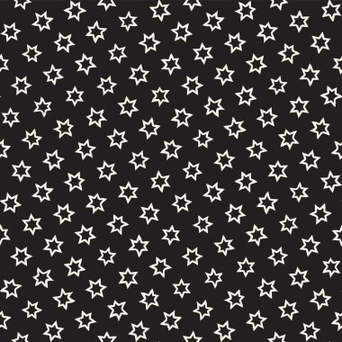 Şık Doodle dağınık şekiller. Vektör sorunsuz siyah ve beyaz serbest desen