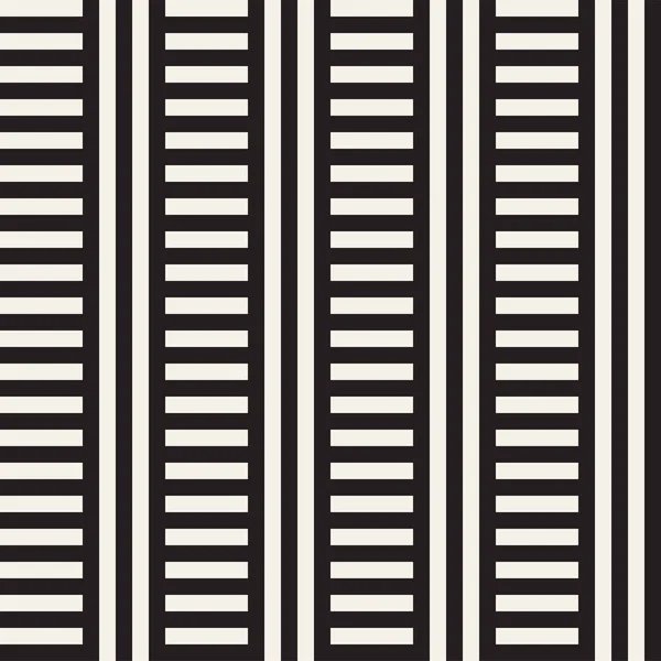 Interlacing Parallel  Stripes. Vector Seamless Monochrome Pattern. — Stock Vector