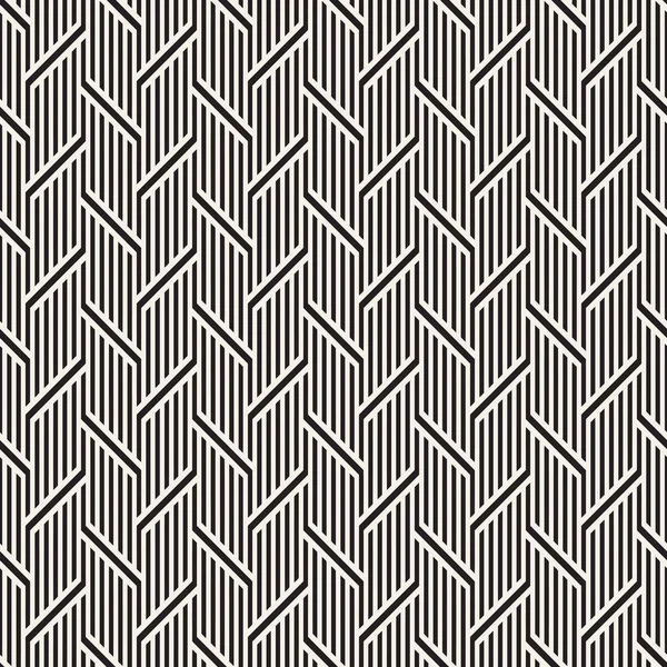 Patrón sin costura vectorial. Textura de líneas de entrelazado con estilo moderno. Adorno geométrico a rayas . — Archivo Imágenes Vectoriales