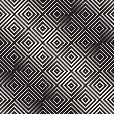 Trendy tek renkli çizgi kafes. Vektör sorunsuz siyah-beyaz desen.