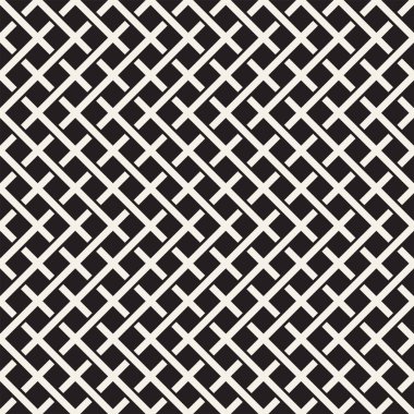 Seamless Modeli Örgü. Şık Yinelenen doku. Siyah ve beyaz geometrik vektör çizim.