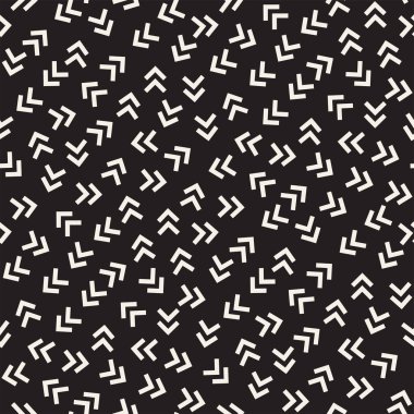 Modaya uygun doku dağınık geometrik şekiller ile. Vektör Seamless Modeli.