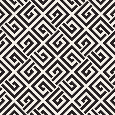 Geometrik yinelenen döşeme çizgili. Vektör Dikişsiz tek renkli desen