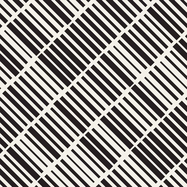 Patrón de rejilla de rectángulos irregulares Vector Seamless Negro y Blanco. Textura monocromática de moda . — Vector de stock