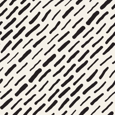 Arka arka plan ile yuvarlak fırça darbeleri. Doodle vektör Seamless Modeli.