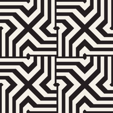 Geometrik yinelenen döşeme çizgili. Vektör Dikişsiz tek renkli desen