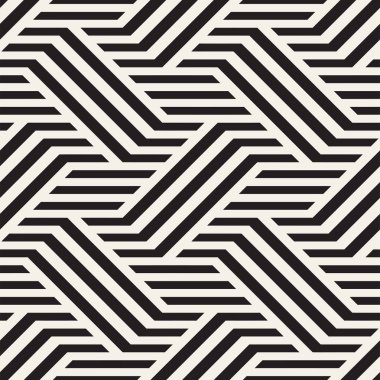 Vektör Seamless modeli. Modern şık titreşim satırları doku. Geometrik çizgili süsleme.