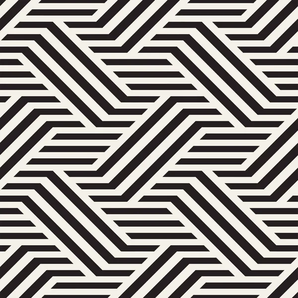 Vector Seamless Pattern. Modern Stylish Interlacing Lines Texture. Geometric Striped Ornament. — Stock Vector