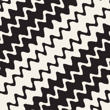 Sorunsuz dalgalı el çekilmiş çizgili desen. Yinelenen vektör doku.