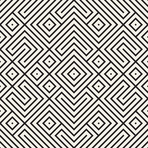 Simetrik çizgileri kafes ile geometrik etnik köken. Vektör soyut Seamless Modeli.