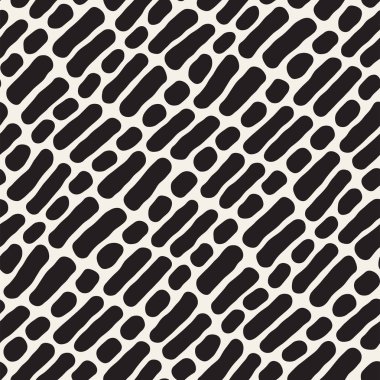 Arka arka plan ile yuvarlak fırça darbeleri. Doodle vektör Seamless Modeli.