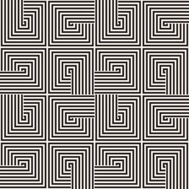 Geometrik yinelenen döşeme çizgili. Vektör Dikişsiz tek renkli desen