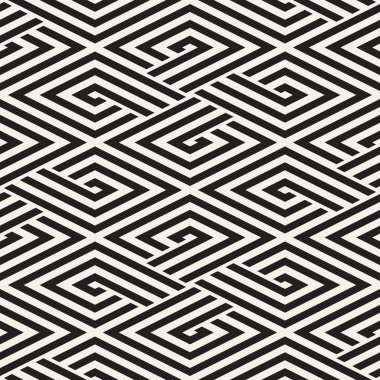 Geometrik yinelenen döşeme çizgili. Vektör Dikişsiz tek renkli desen