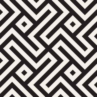 Geometrik yinelenen döşeme çizgili. Vektör Dikişsiz tek renkli desen