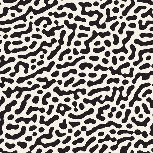 Vektör sorunsuz Grunge desen. Siyah ve beyaz organik şekiller. Dağınık noktalar doku.