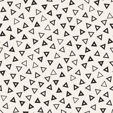 Modaya uygun doku dağınık geometrik şekiller ile. Vektör Seamless Modeli.