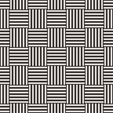 Vektör Seamless modeli. Modern şık titreşim satırları doku. Geometrik çizgili süsleme.