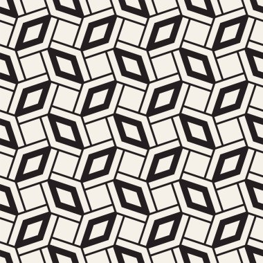 Geometrik süsleme ile çizgili edikula. Vektör Dikişsiz tek renkli desen