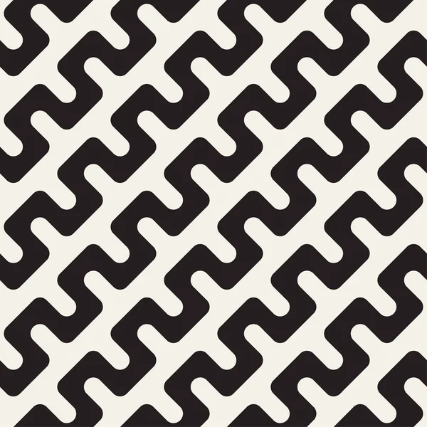 Labirinto Linee aggrovigliate Grafica contemporanea. Vettore senza soluzione di continuità modello in bianco e nero . — Vettoriale Stock